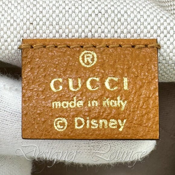 SOLD! NEW GUCCI x Disney GG Supreme Canvas Mickey Mouse Leather Drawstring Bag - Picture 15 of 16